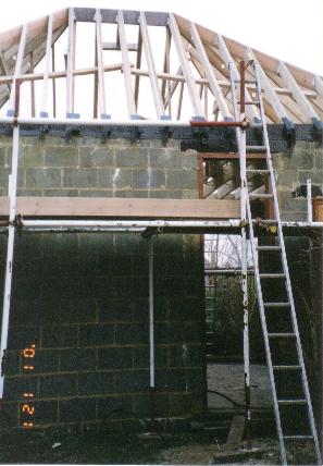 garage roof 1 timber roof structure completed picture